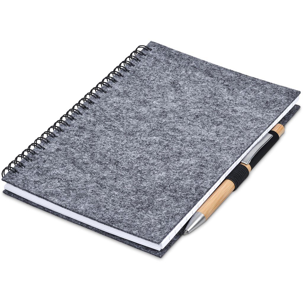 Okiyo Fuji Recycled PET Felt A5 Spiral Notebook - Image 8