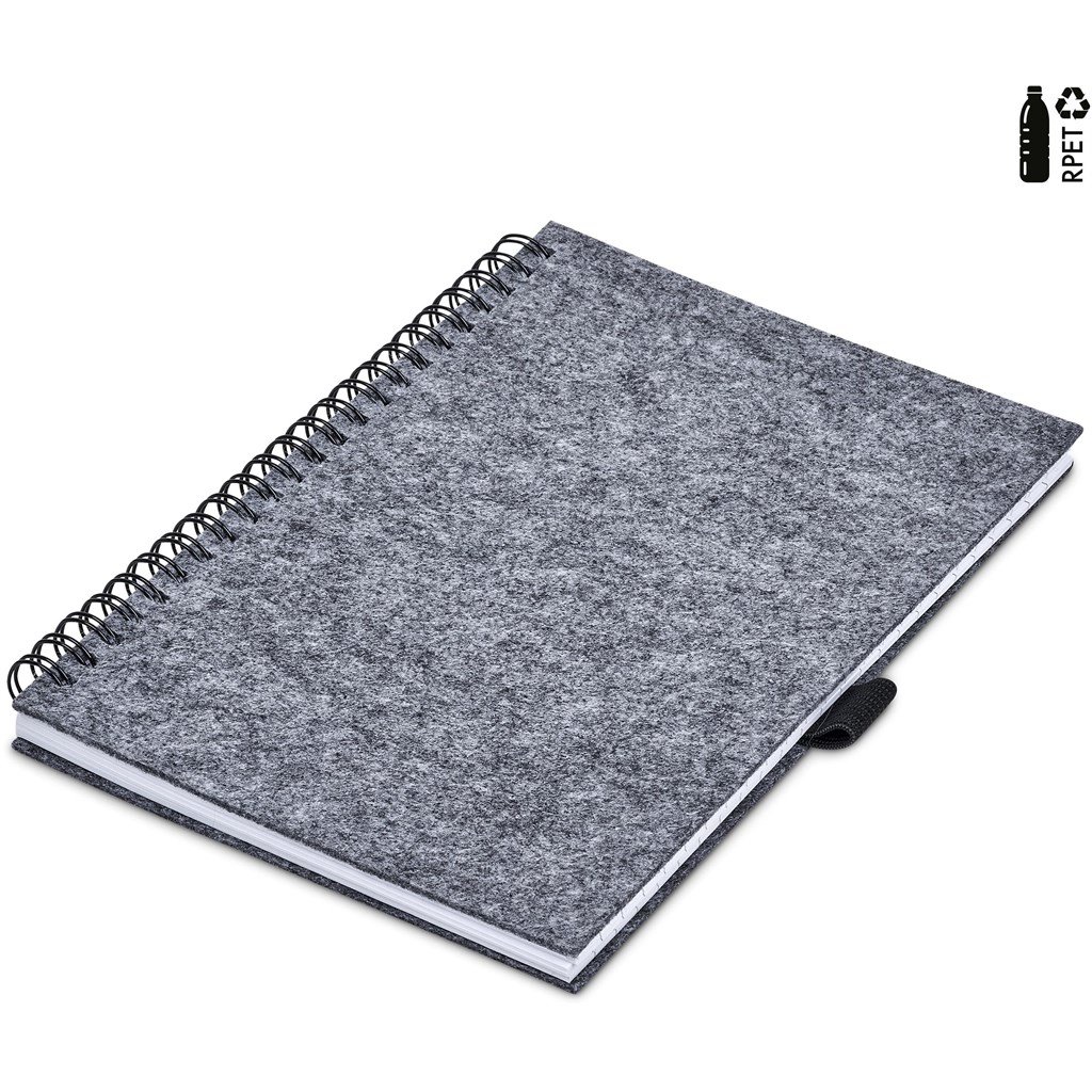 Okiyo Fuji Recycled PET Felt A5 Spiral Notebook - Image 9