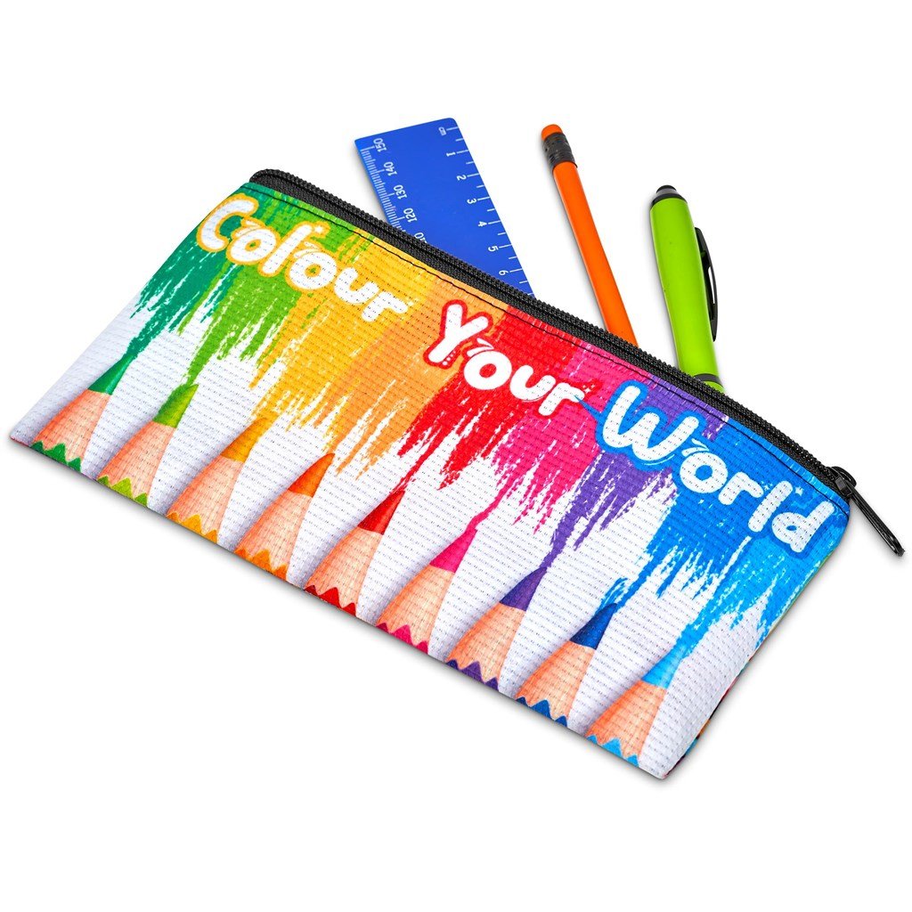 Pre-Printed Sample Hoppla Junior Recycled PET Stitch-Bond Pencil Case - Image 5