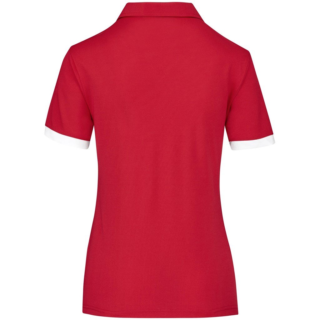 Ladies Contest Golf Shirt - Red - Image 4