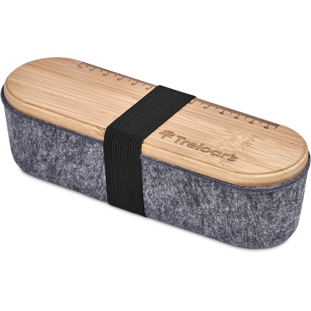 Okiyo Byoga Recycled PET Felt & Bamboo Stationery Case - Image 12