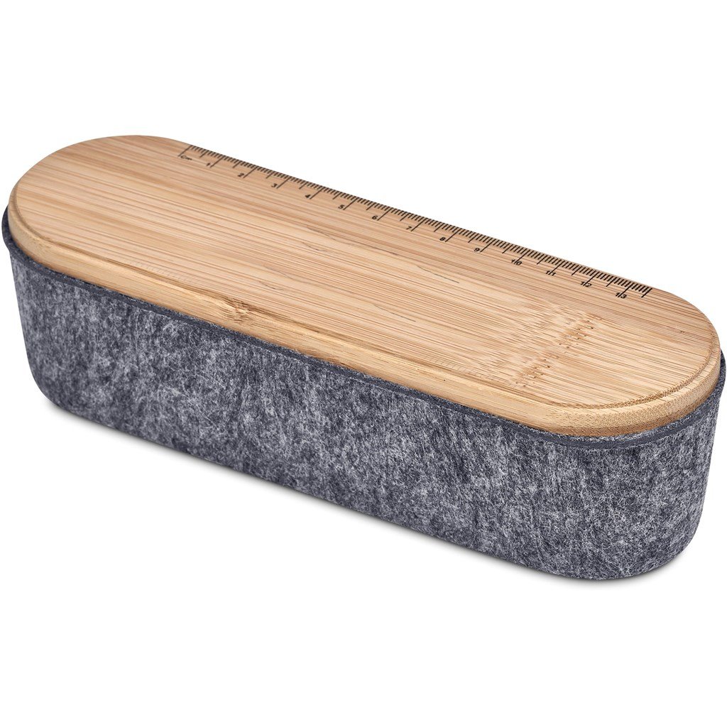 Okiyo Byoga Recycled PET Felt & Bamboo Stationery Case - Image 17