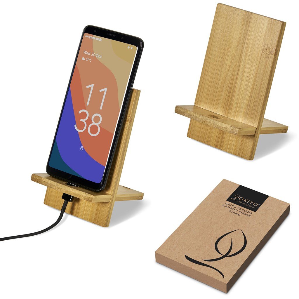 Okiyo Ekslens Bamboo Phone Stand - Image 14