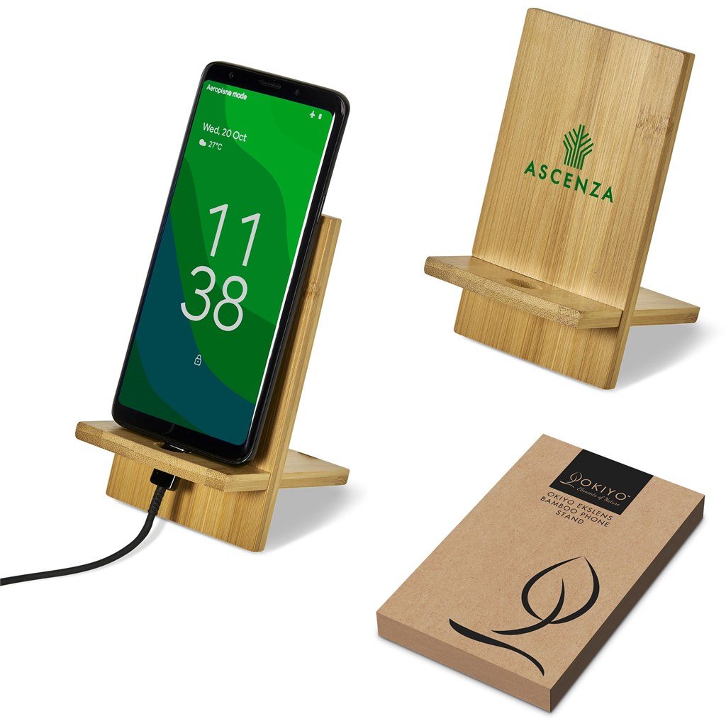 Okiyo Ekslens Bamboo Phone Stand - Image 3