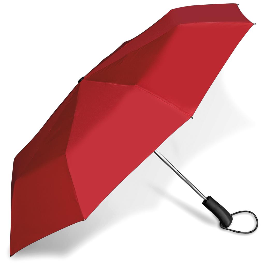 Whimsical Auto-Open Compact Umbrella - Red