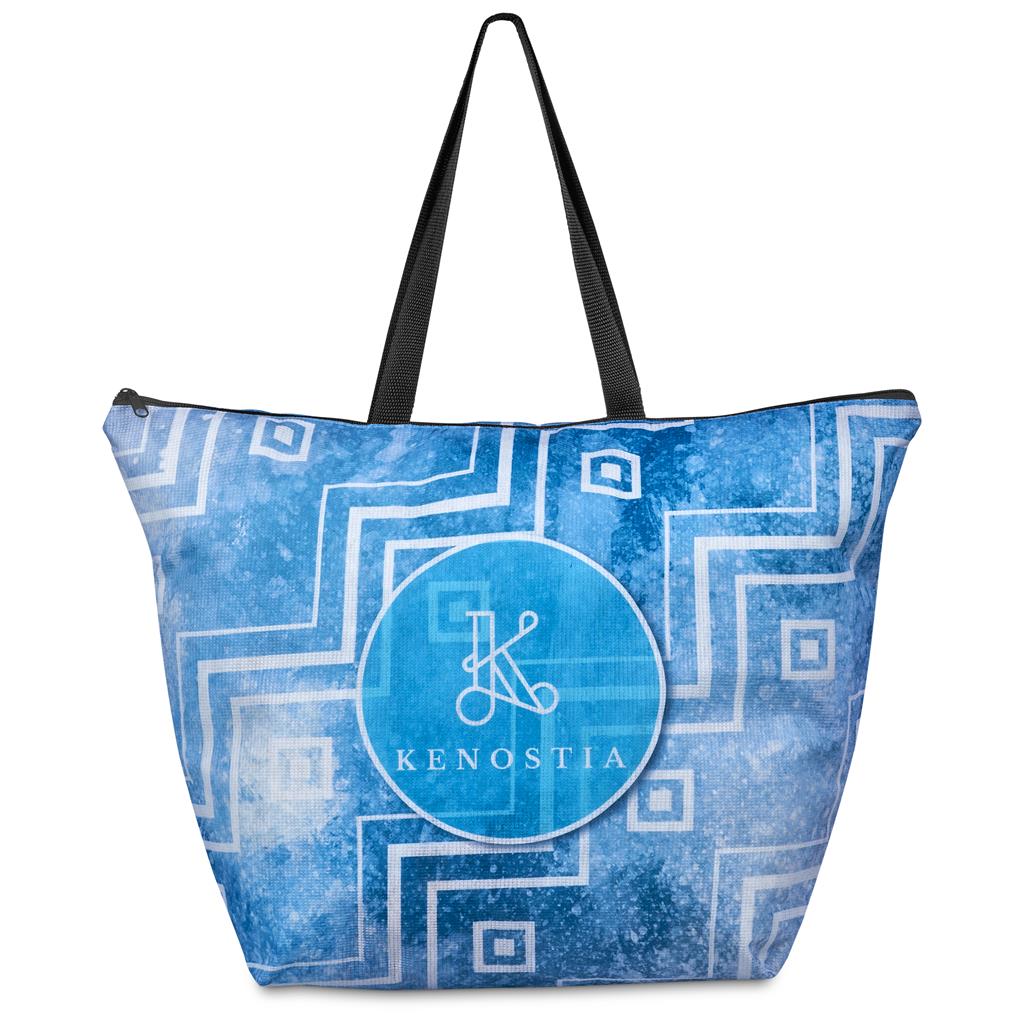 Hoppla Skyline Recycled PET Stitch-Bond Shopper With Zip - Image 5