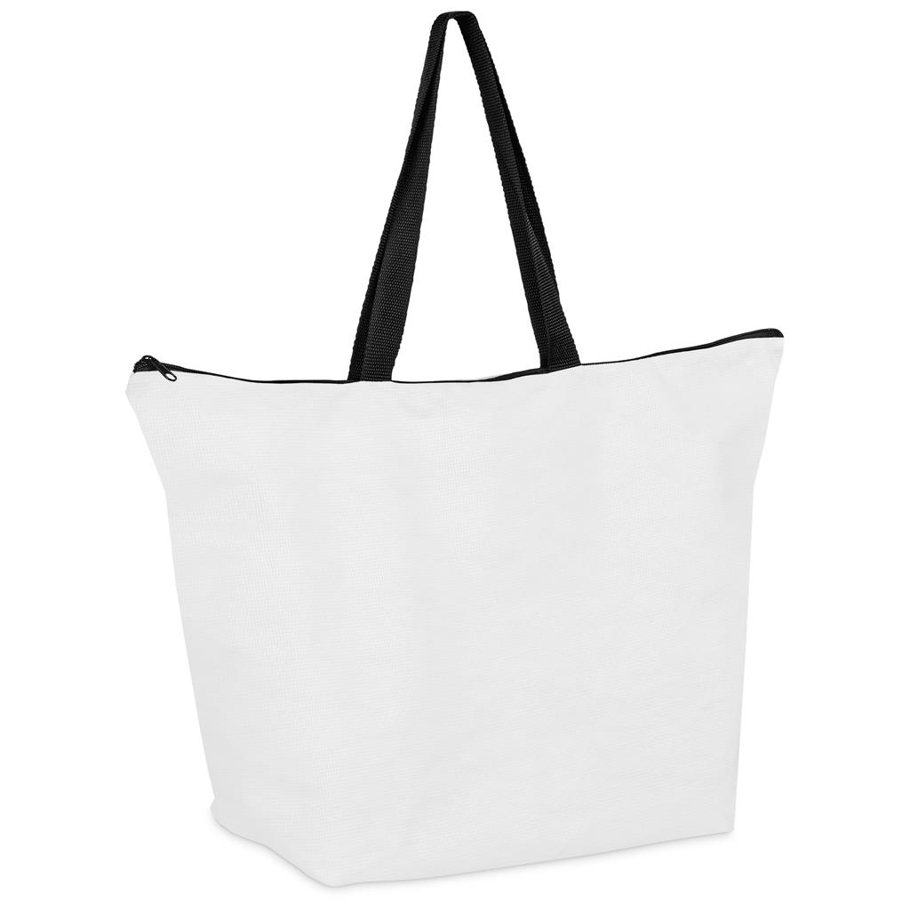 Hoppla Skyline Recycled PET Stitch-Bond Shopper With Zip - Image 8