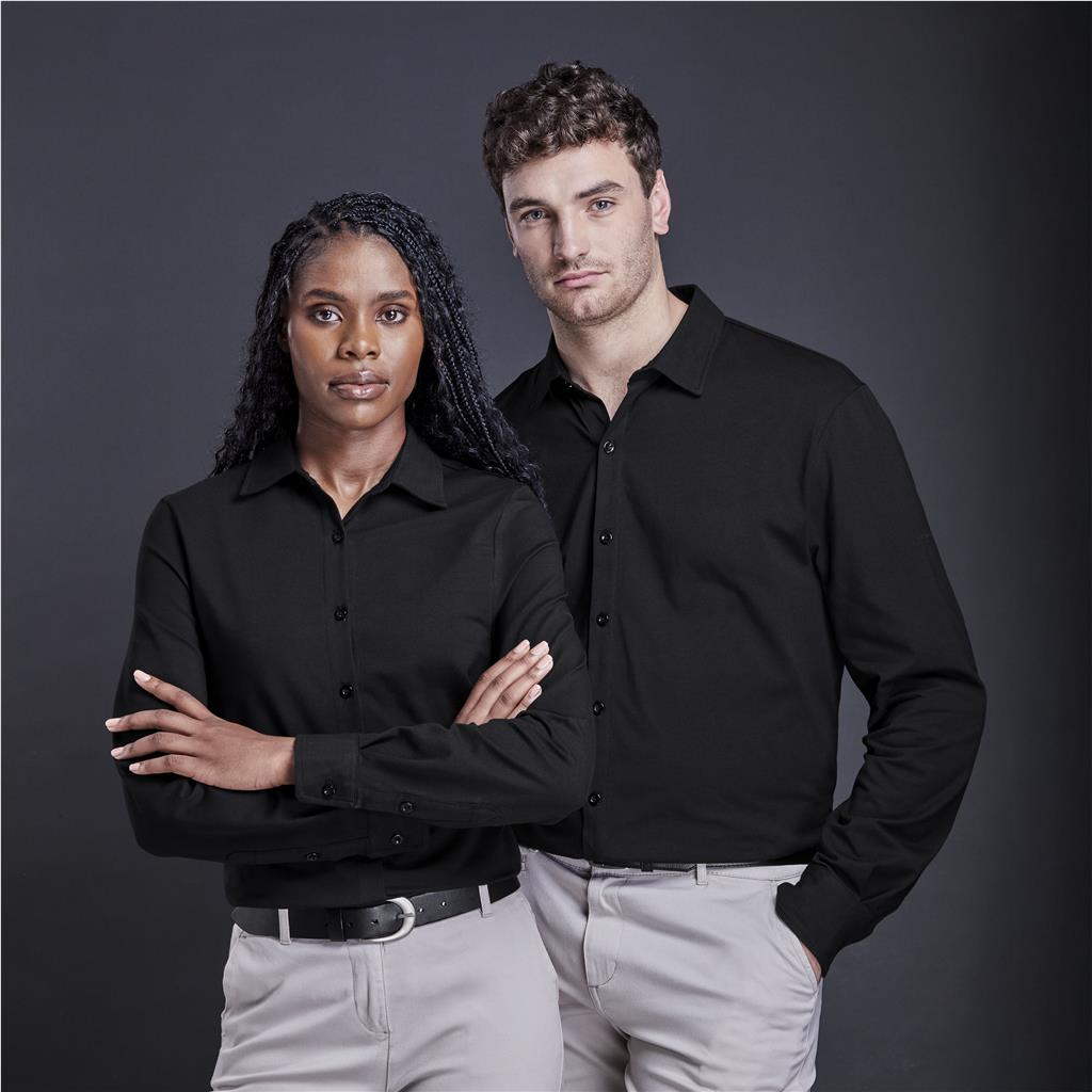 Ladies Long Sleeve Alex Varga Cronus Knitted Shirt