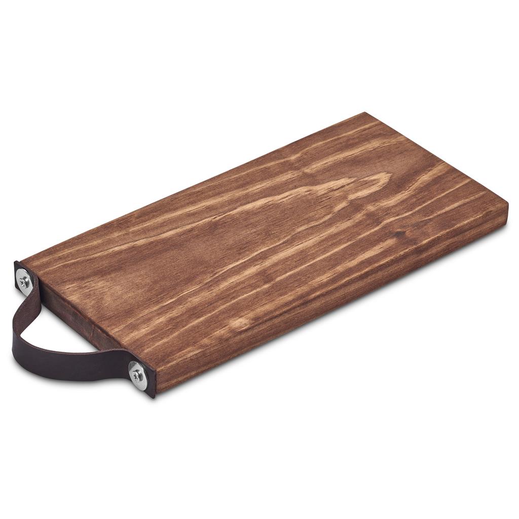 Serendipio Small Team Time Wooden Tray with Leather Strap - Image 9