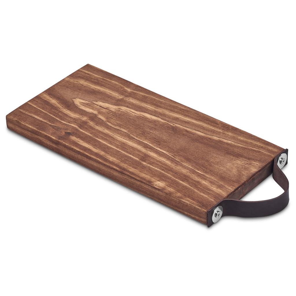 Serendipio Small Team Time Wooden Tray with Leather Strap - Image 8