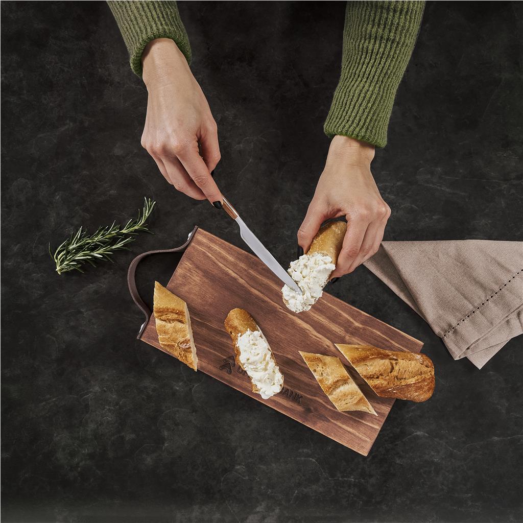 Serendipio Small Team Time Wooden Tray with Leather Strap - Image 7