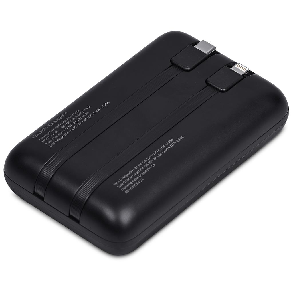 Swiss Cougar Indianapolis Fast Charge 22.5W Power Bank -20,000mAh