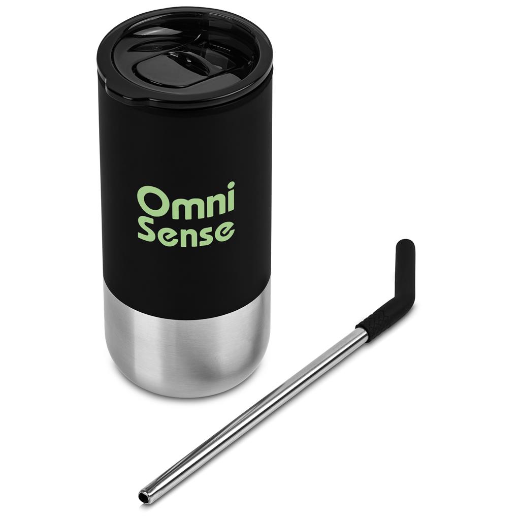 Kooshty Cheerio Stainless Steel & Plastic Double-Wall Tumbler & Straw – 480ml - Image 15