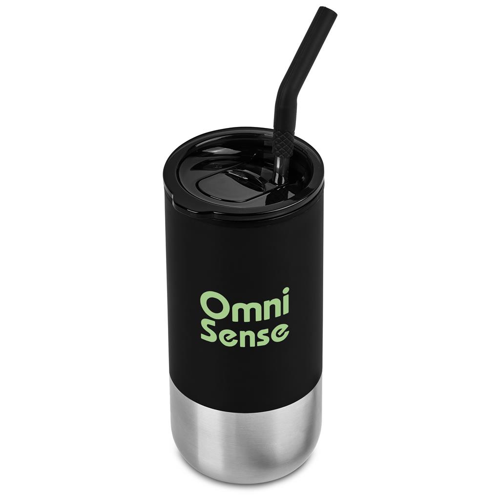 Kooshty Cheerio Stainless Steel & Plastic Double-Wall Tumbler & Straw – 480ml - Image 11