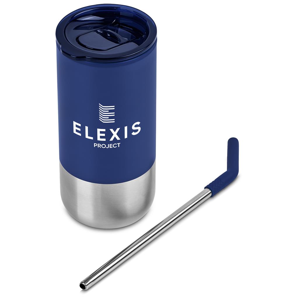 Kooshty Cheerio Stainless Steel & Plastic Double-Wall Tumbler & Straw – 480ml - Image 22