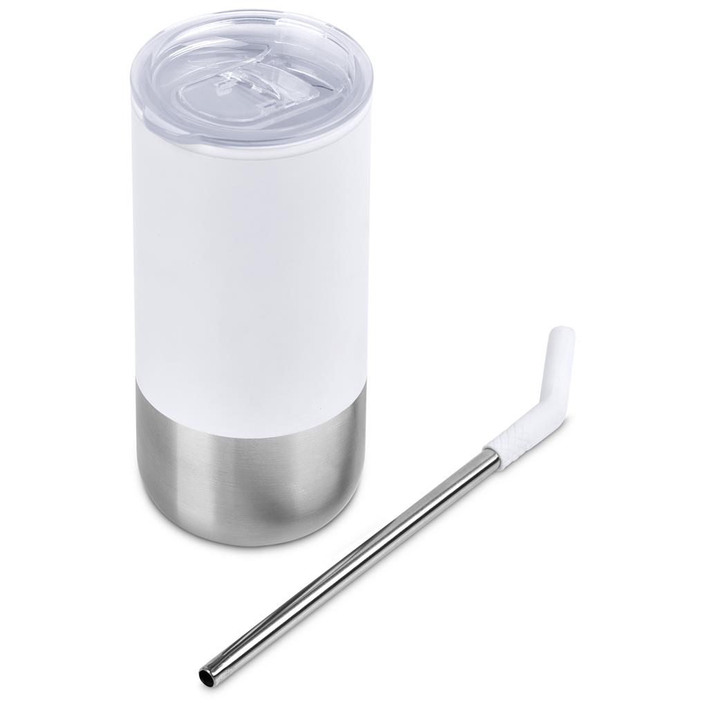 Kooshty Cheerio Stainless Steel & Plastic Double-Wall Tumbler & Straw – 480ml - Image 32