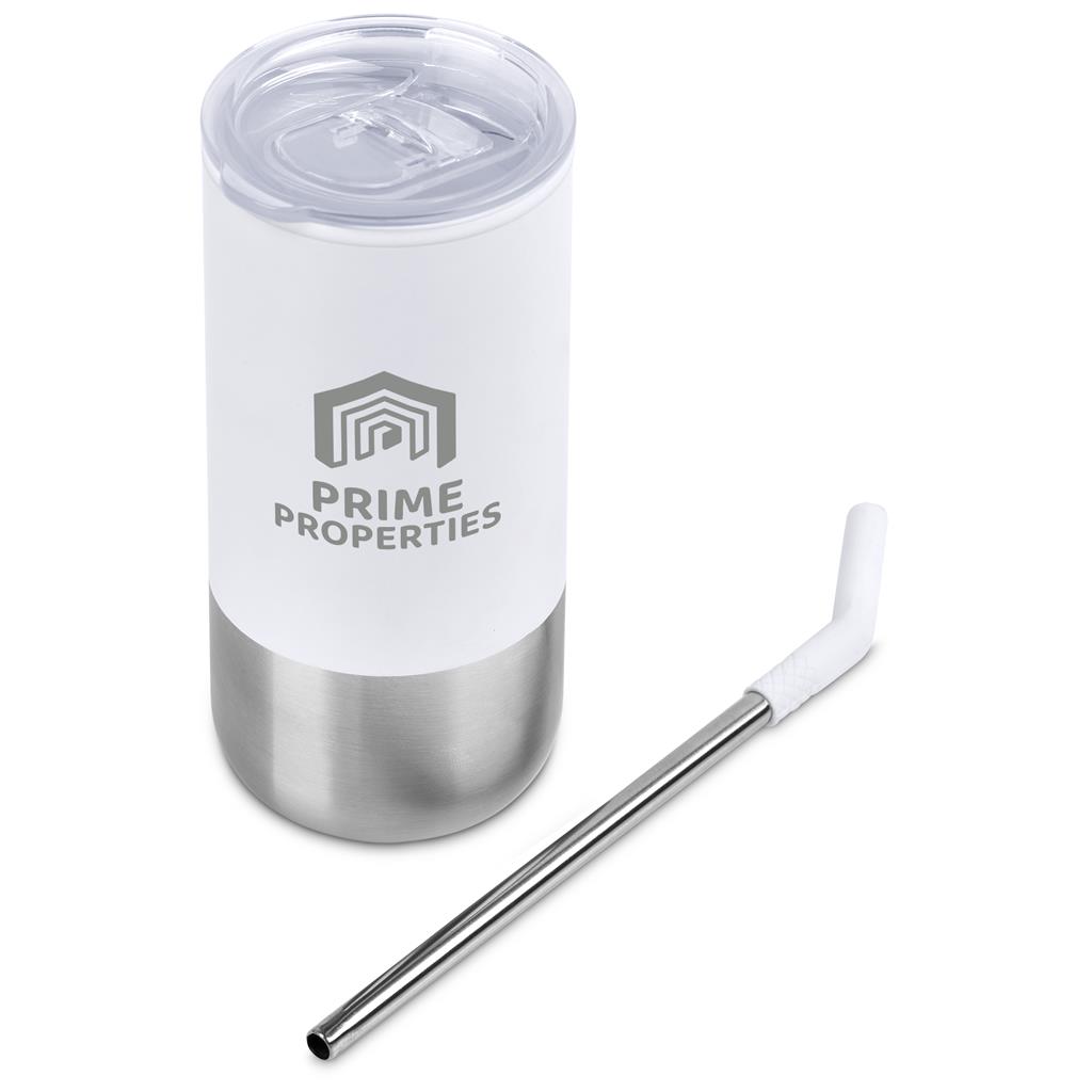 Kooshty Cheerio Stainless Steel & Plastic Double-Wall Tumbler & Straw – 480ml - Image 30
