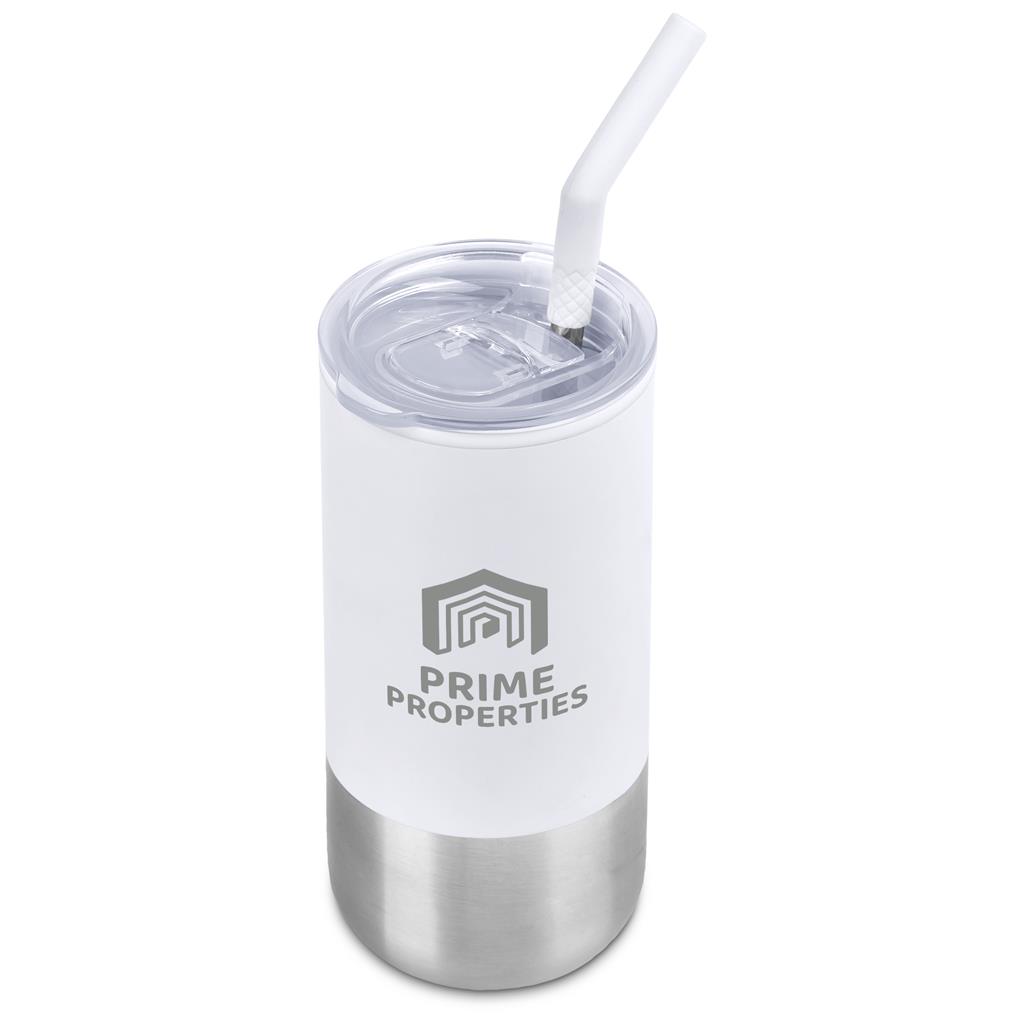 Kooshty Cheerio Stainless Steel & Plastic Double-Wall Tumbler & Straw – 480ml - Image 33