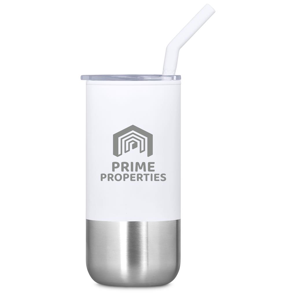 Kooshty Cheerio Stainless Steel & Plastic Double-Wall Tumbler & Straw – 480ml - Image 26