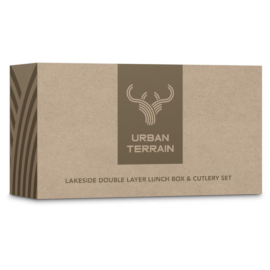 Urban Terrain Lakeside Double Layer Lunch Box & Cutlery Set - Image 4