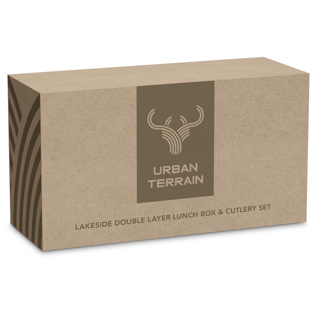 Urban Terrain Lakeside Double Layer Lunch Box & Cutlery Set - Image 3