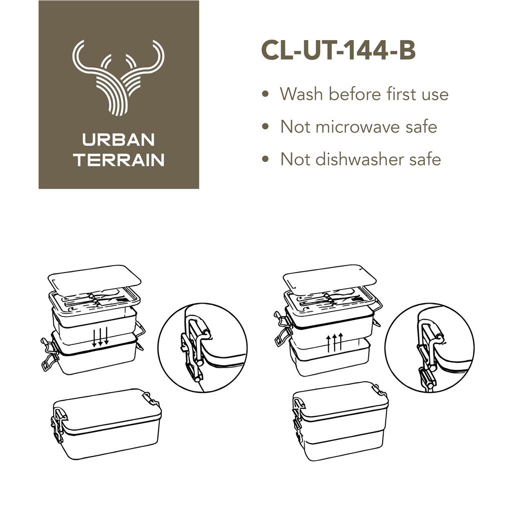 Urban Terrain Lakeside Double Layer Lunch Box & Cutlery Set - Image 5