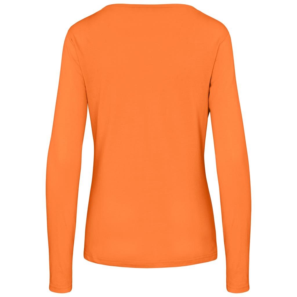 Ladies Long Sleeve Portland T-Shirt - Orange