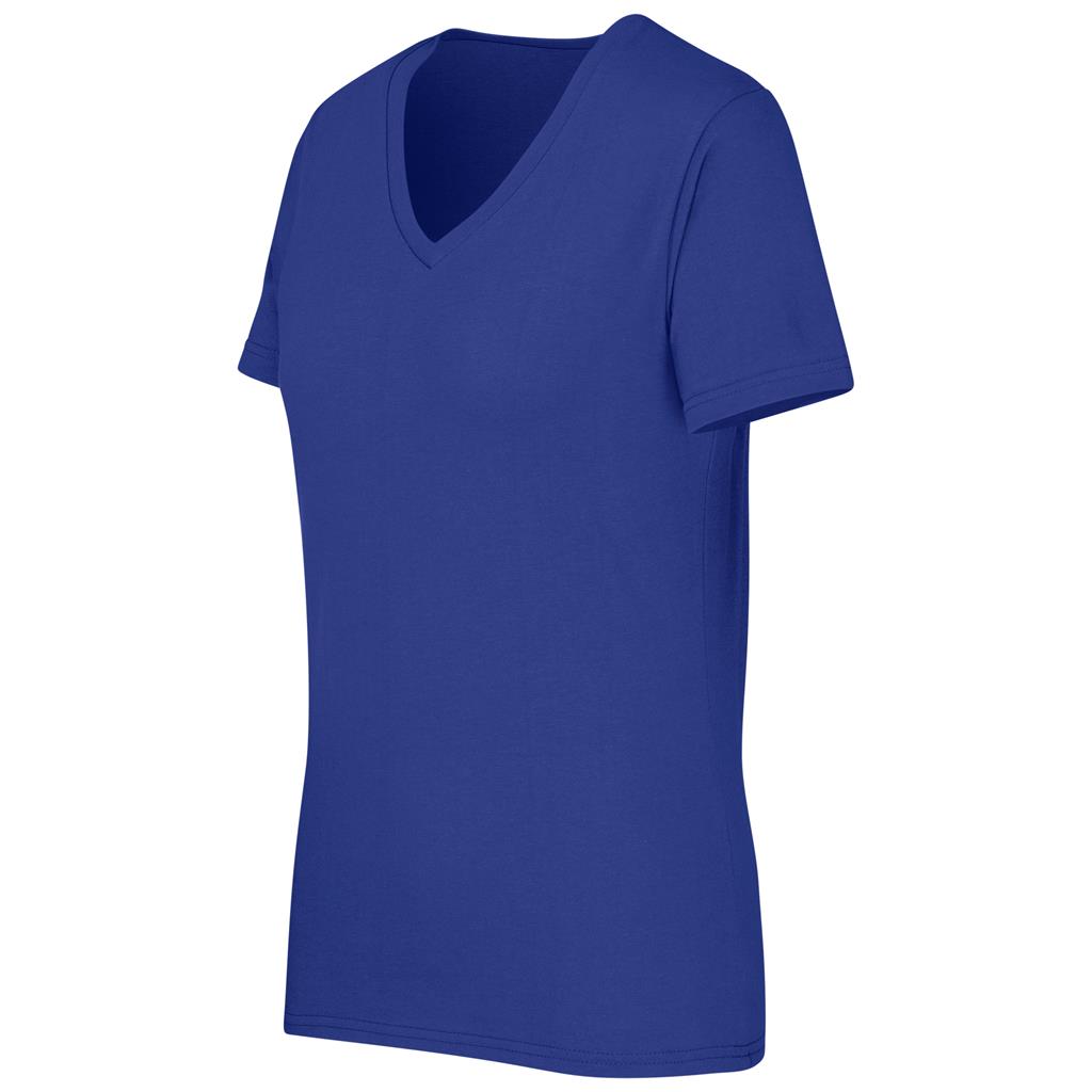 Ladies Super Club 165 V-Neck T-Shirt - Royal Blue - Image 3