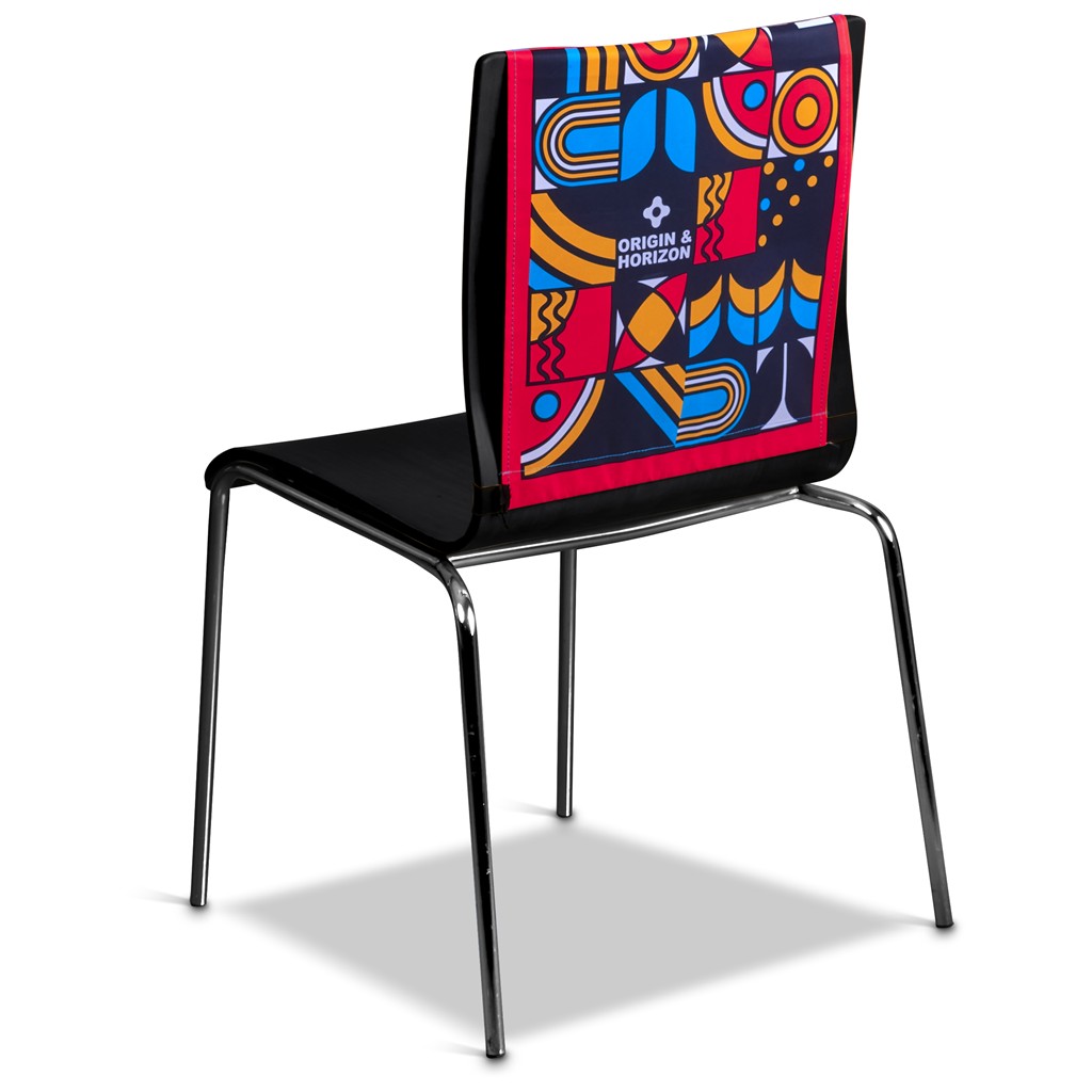 Pre-Printed Sample Hoppla Attendee Polyester Chair Back Cover