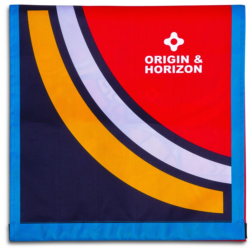 Pre-Printed Sample Hoppla Attendee Polyester Chair Back Cover - Image 5