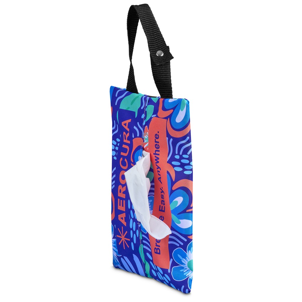 Pre-Production Sample Hoppla Hanki Polyester Travel Tissue Pouch - Image 5