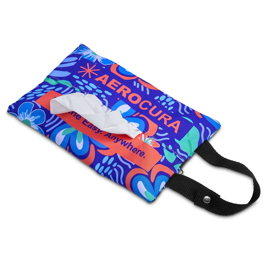 Pre-Production Sample Hoppla Hanki Polyester Travel Tissue Pouch - Image 9