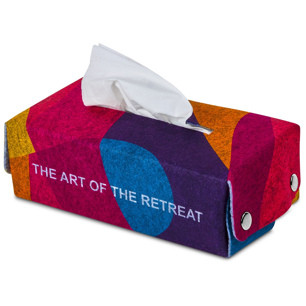Pre-Production Sample Hoppla Revive RPET Felt Tissue Box Cover - Image 5